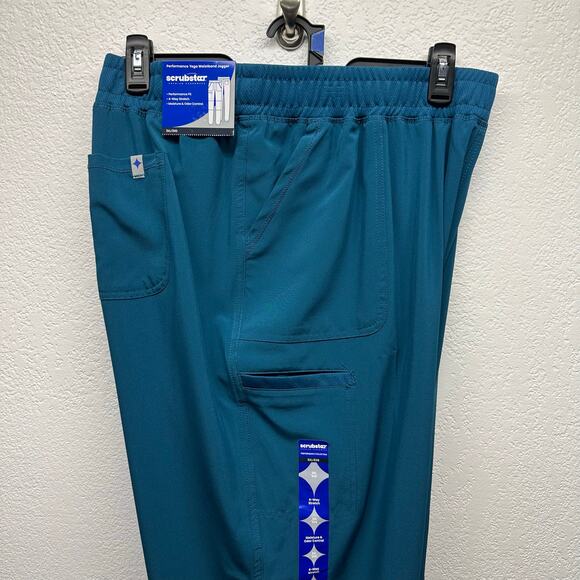 NWT! Scrubstar Women’s Sz 3XL Scrub Set V-Neck Collared Top Jogger Style Pant - Picture 3 of 17